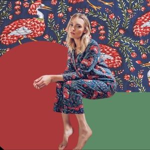 Printfresh-Queen Lotus long sleeve pajama set- 100% organic cotton